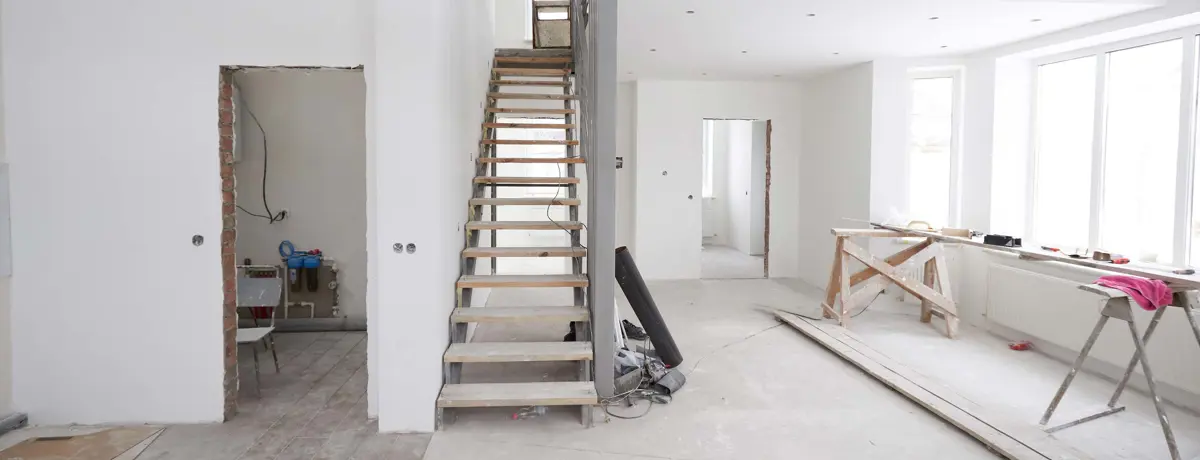beeld van een huis in renovatie